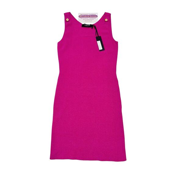 NWT Versace Mini Tank Dress IT 42 US 6 Medusa Knit Stretch Pink Fuchsia $1,500 - Picture 1 of 9